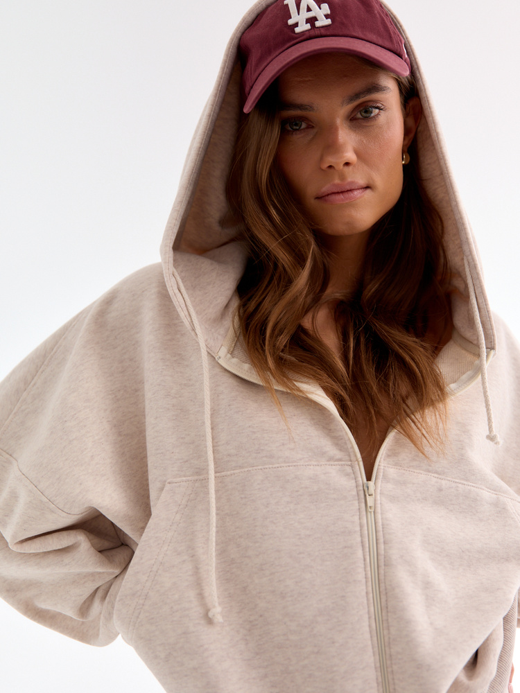 ZIP-UP HOODIE HUNTER NATURAL