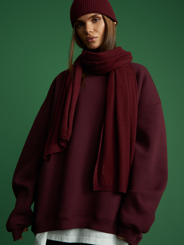 CASHMERE BURGUNDY SCARF 