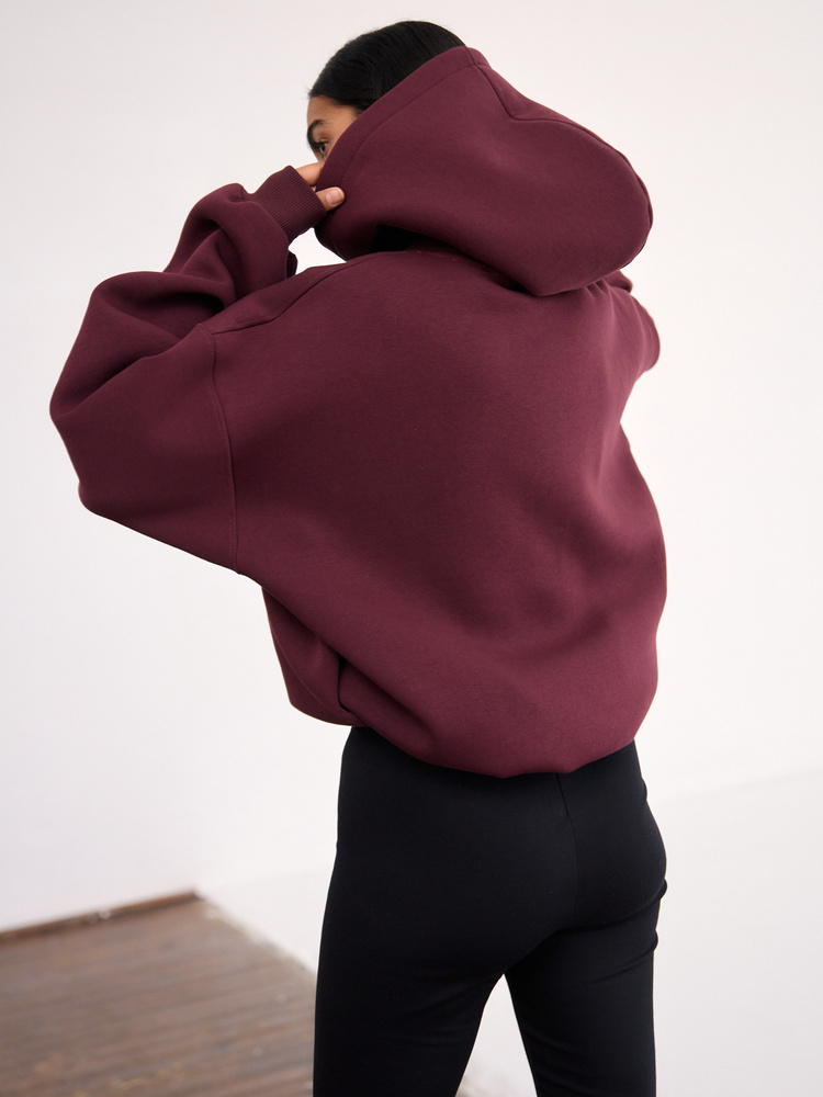 BLUZA RED WINE HOODIE