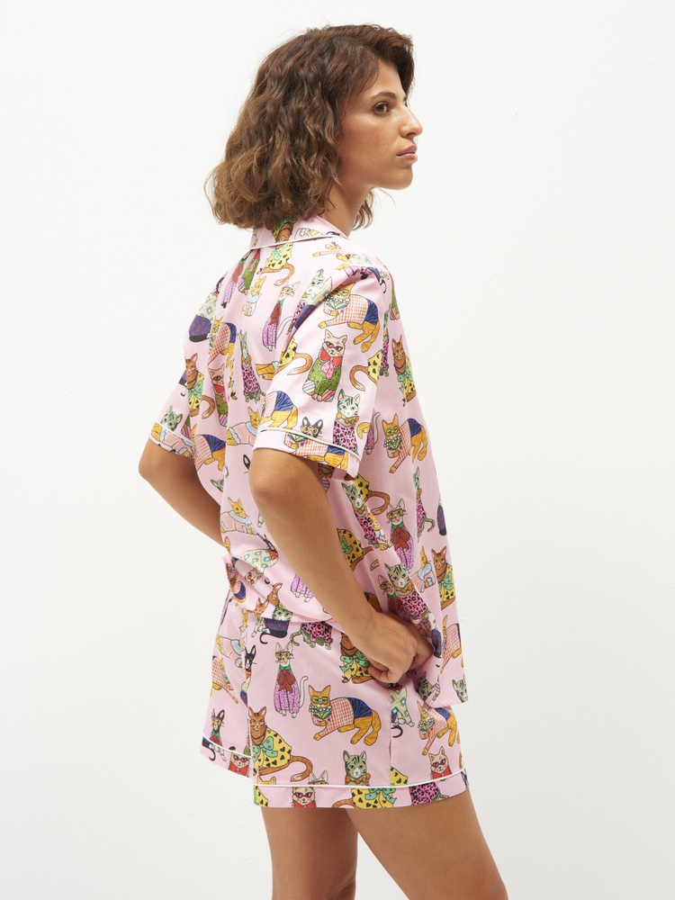KITTY SHORT PAJAMAS SHIRT