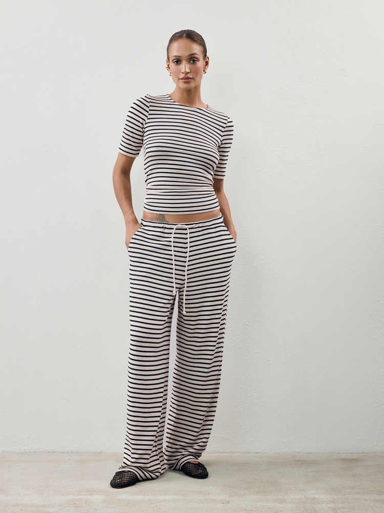 TERRY STRIPES T-SHIRT
