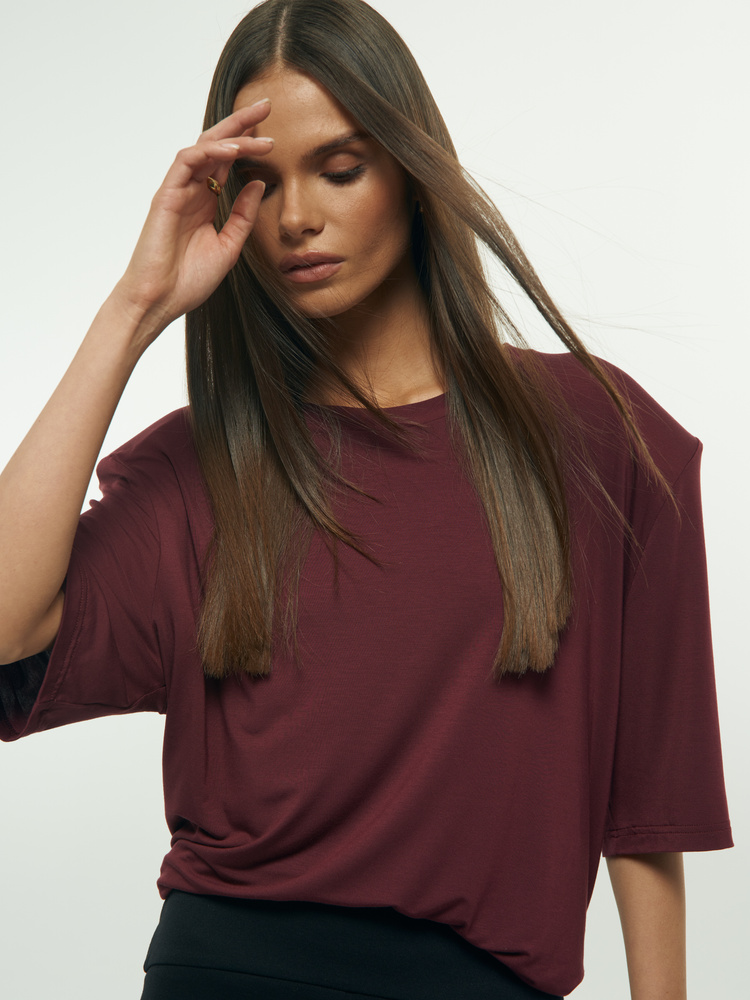 T-SHIRT EMI PADDED BURGUNDY