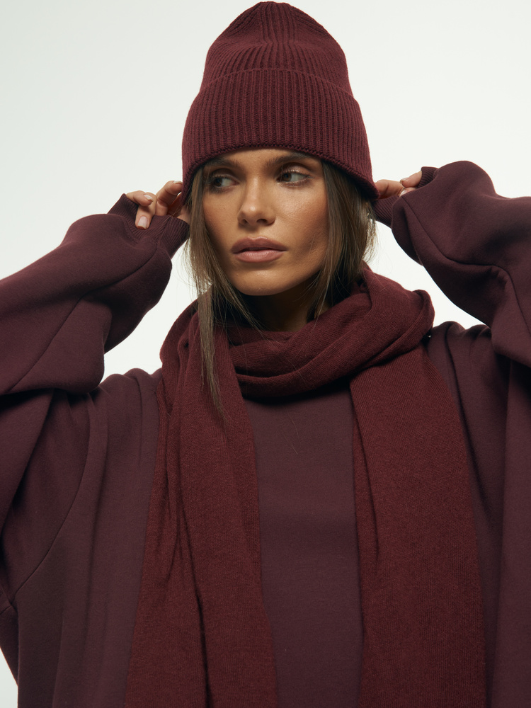 CASHMERE BURGUNDY SCARF 