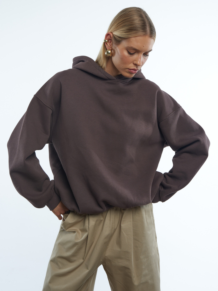 BROWN HOODIE SWEATSHIRT