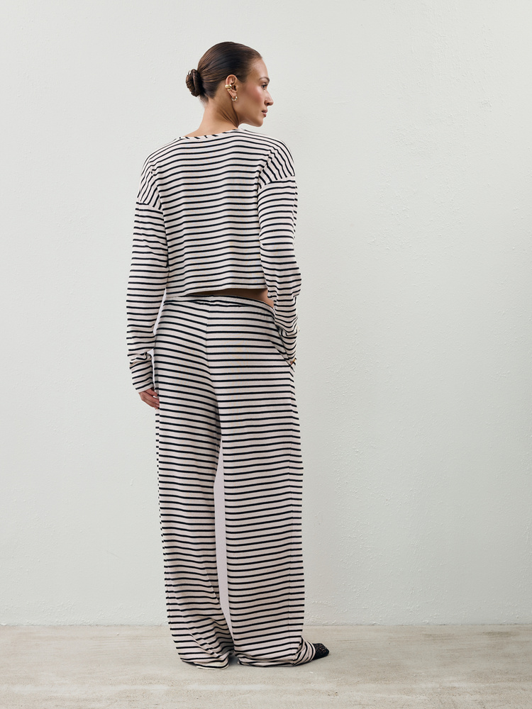 TERRY STRIPES PANTS