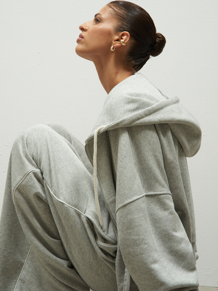 ZIP-UP HOODIE HUNTER GREY