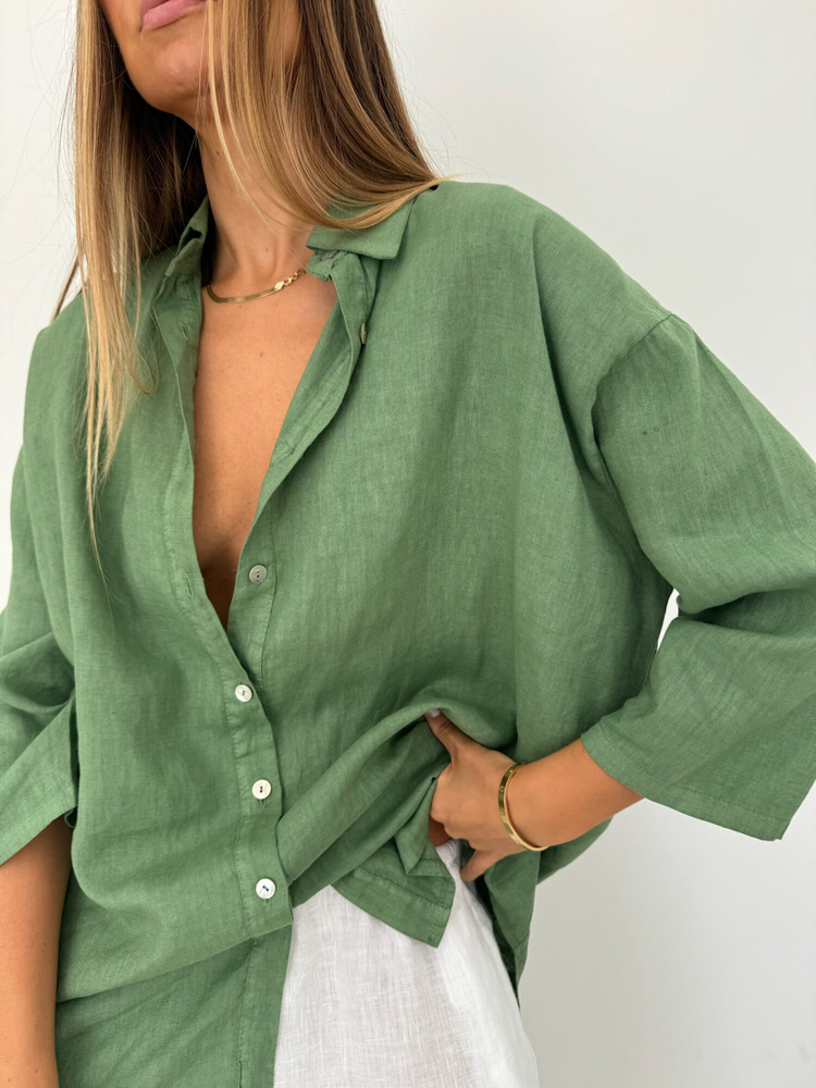 LNIANA KOSZULA OVERSIZE MATCHA 
