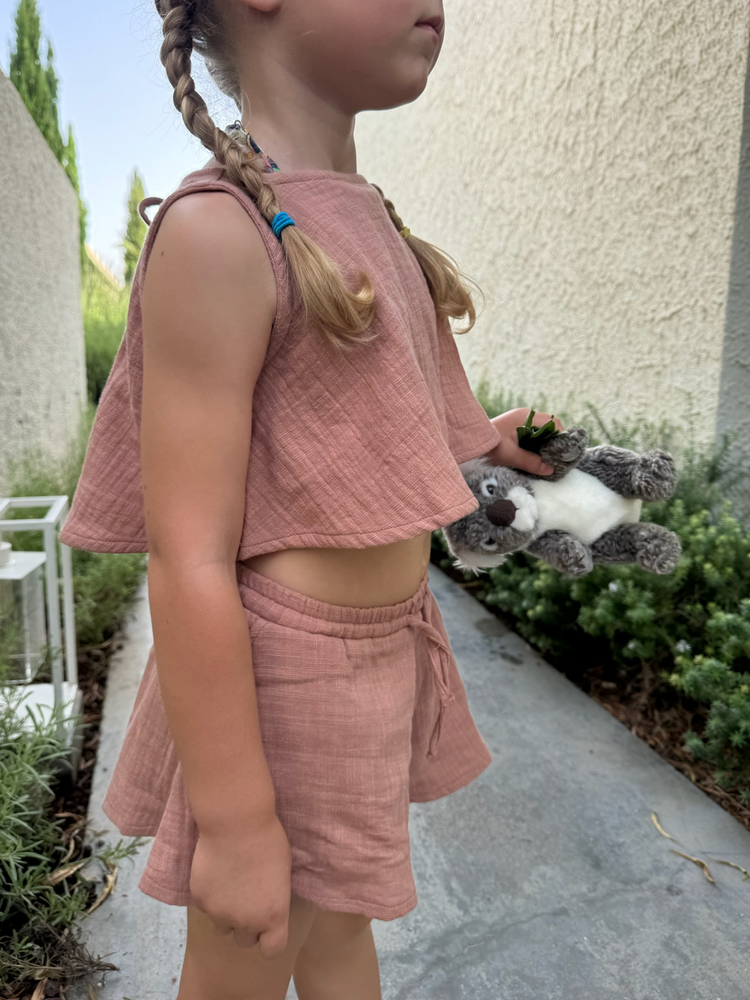 BABY RAYA CORAL SHORTS