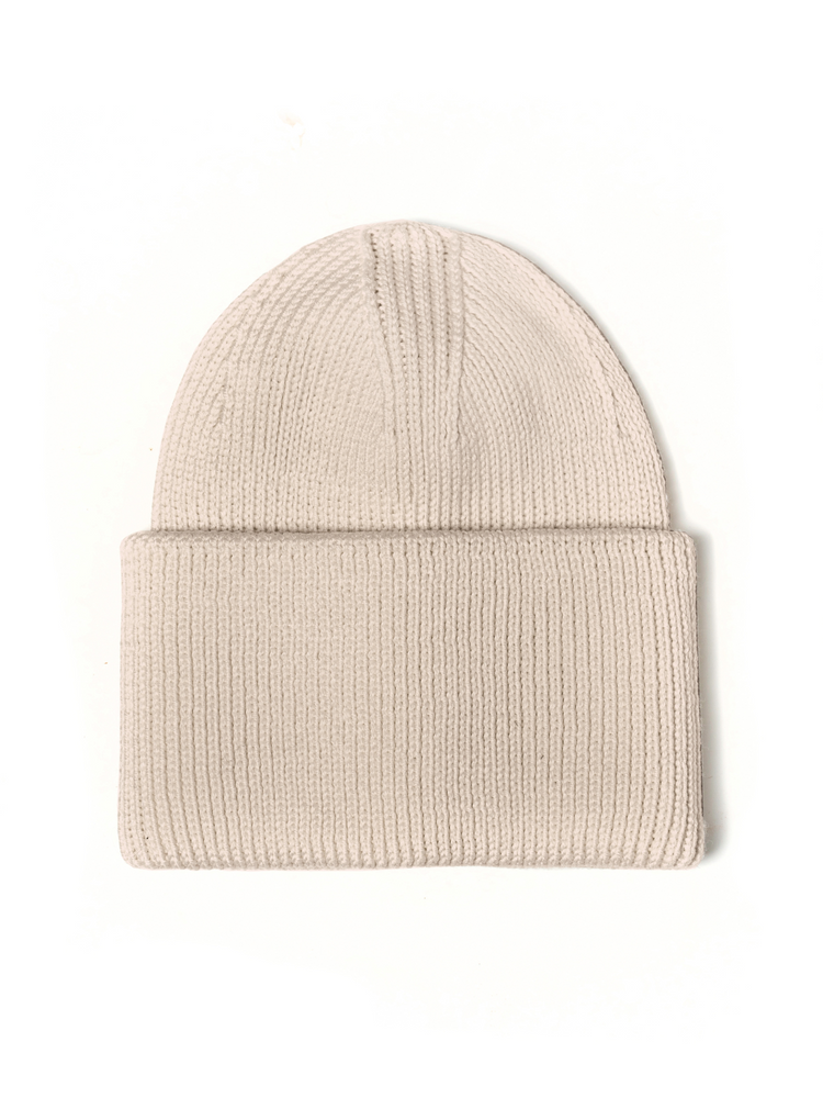 MERINO WOOL BEIGE BEANIE