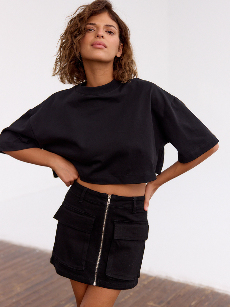 SPÓDNICA MINI CARGO BLACK