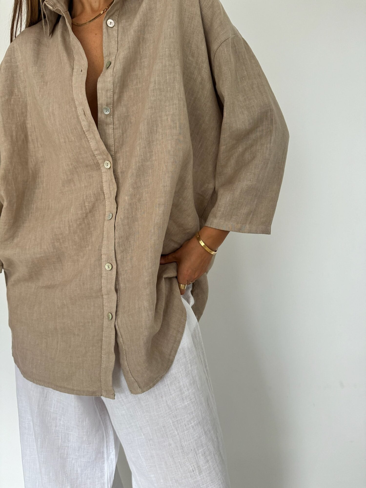 LNIANA KOSZULA OVERSIZE BEIGE 