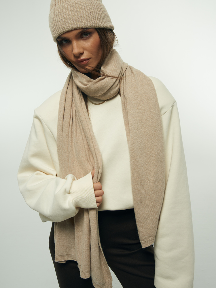 CASHMERE SAND SCARF