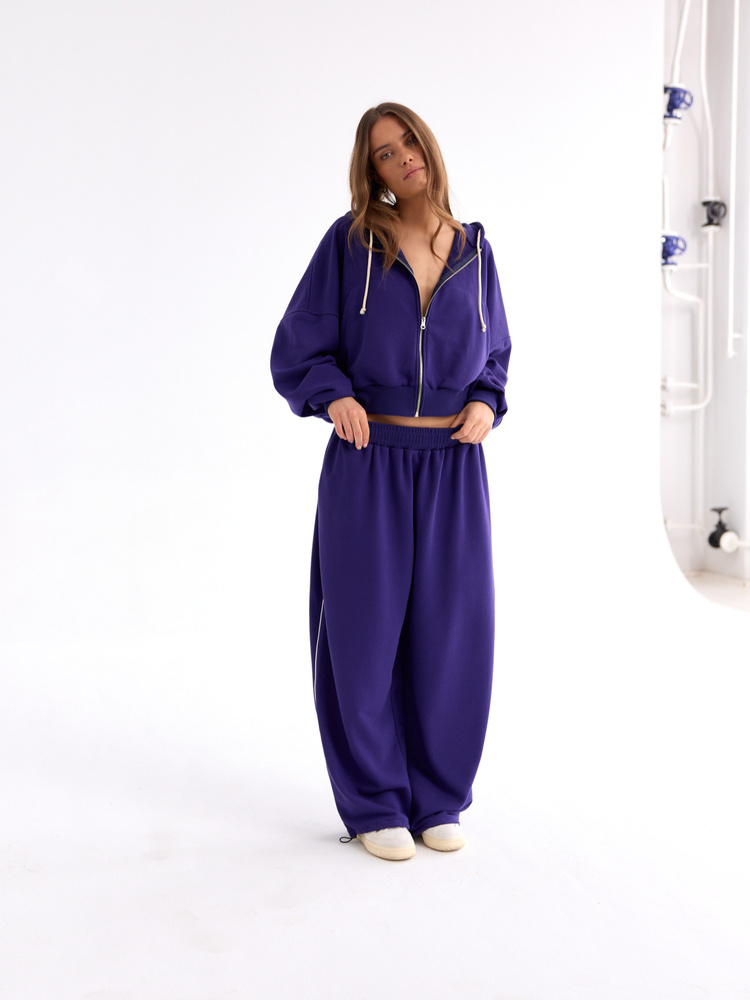 HUNTER GRAPE WIDE JOGGERS