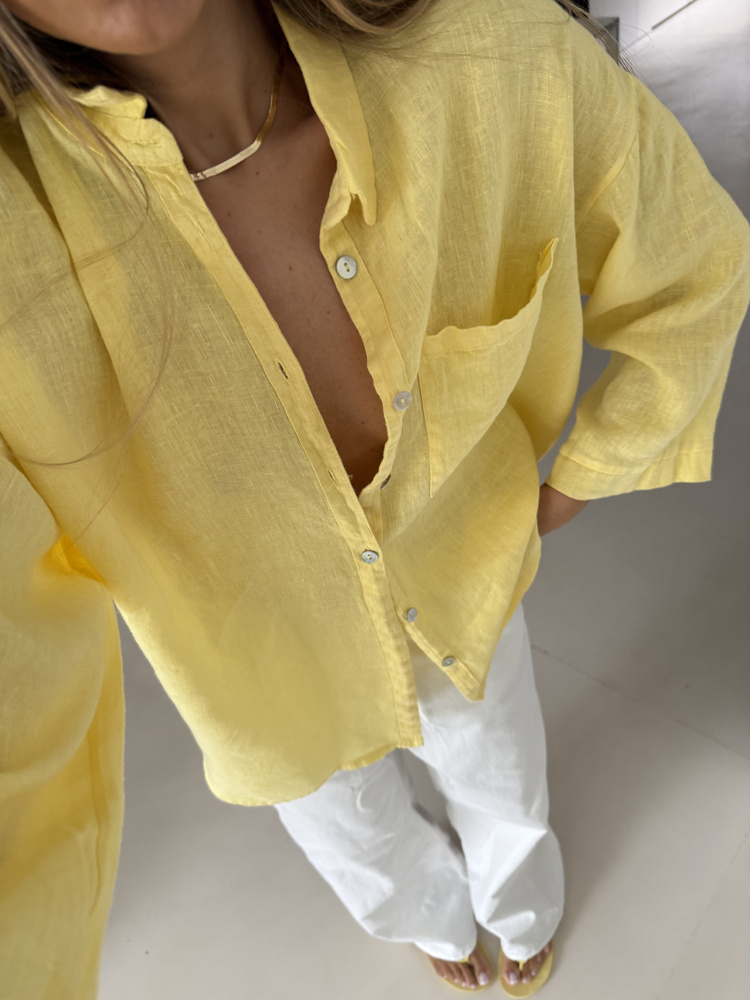 LINEN BOX LEMON SHIRT