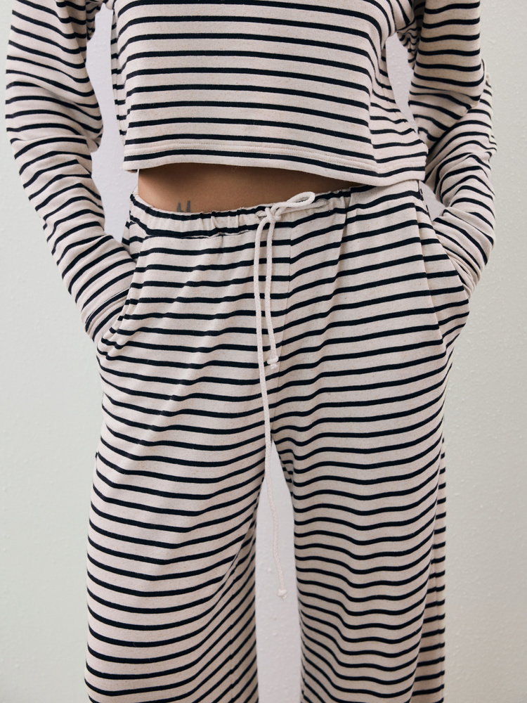 TERRY STRIPES PANTS