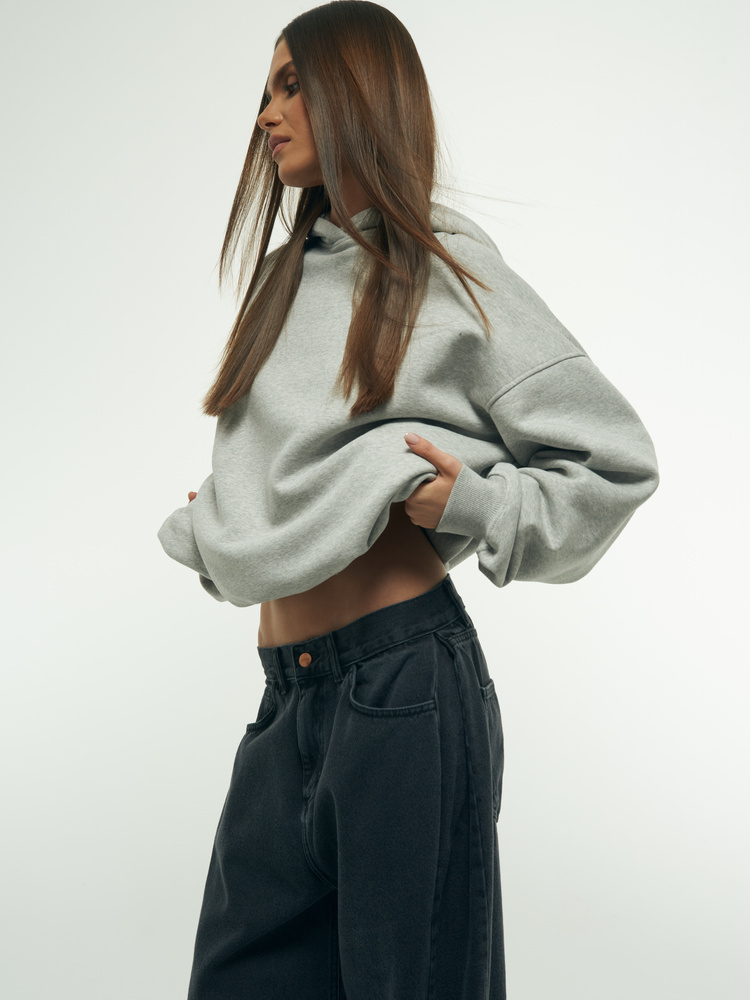 GREY HOODIE SWEATSHIRT