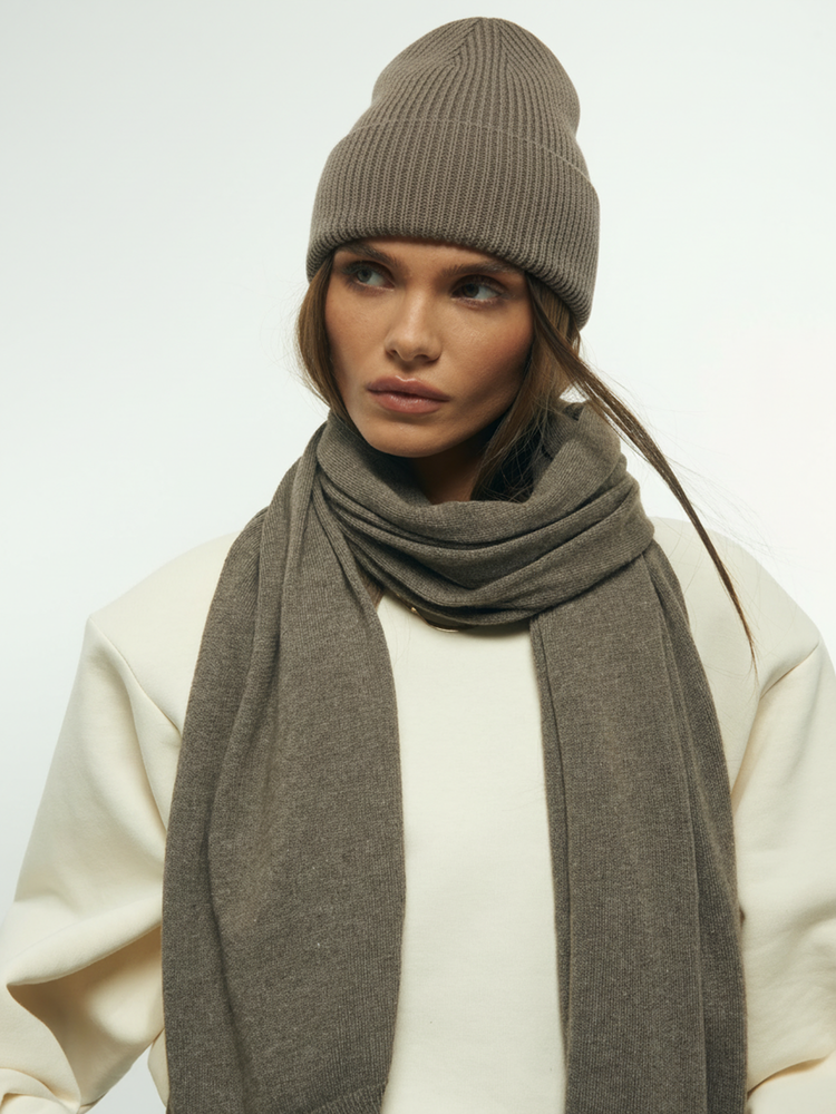 CASHMERE BROWN BEANIE