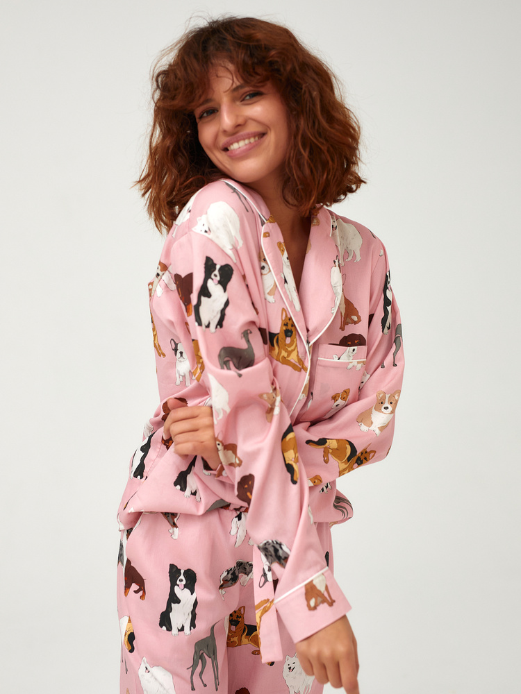 PUPPY LOVER PAJAMAS SHIRT