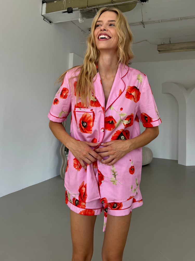 POPPY SHORT PAJAMAS SHIRT 