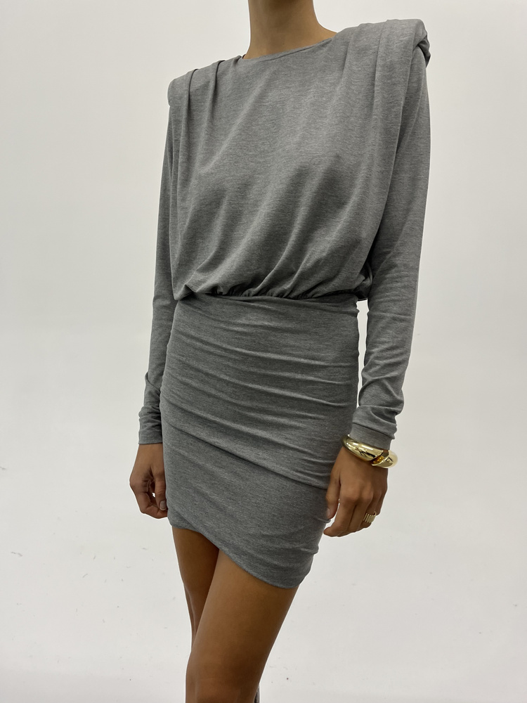 KAIA DARK GREY MINI DRESS