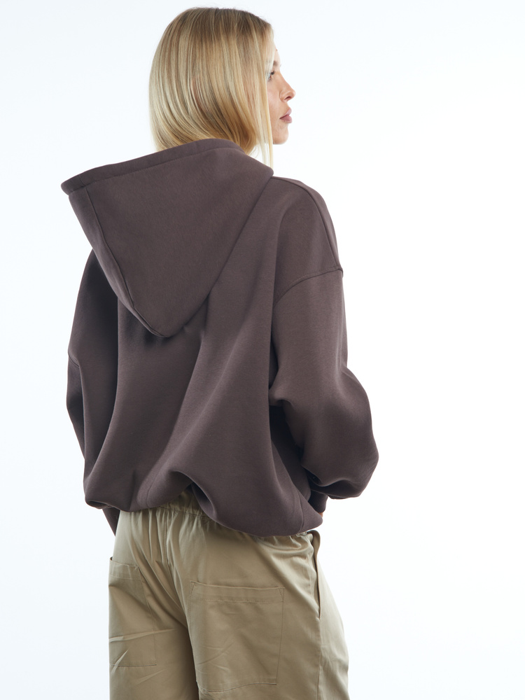 BROWN HOODIE SWEATSHIRT
