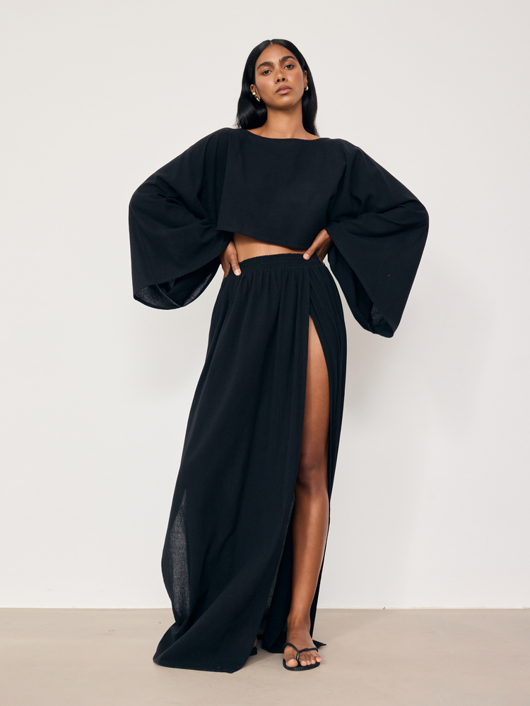JASMINE BLACK REGULAR SKIRT