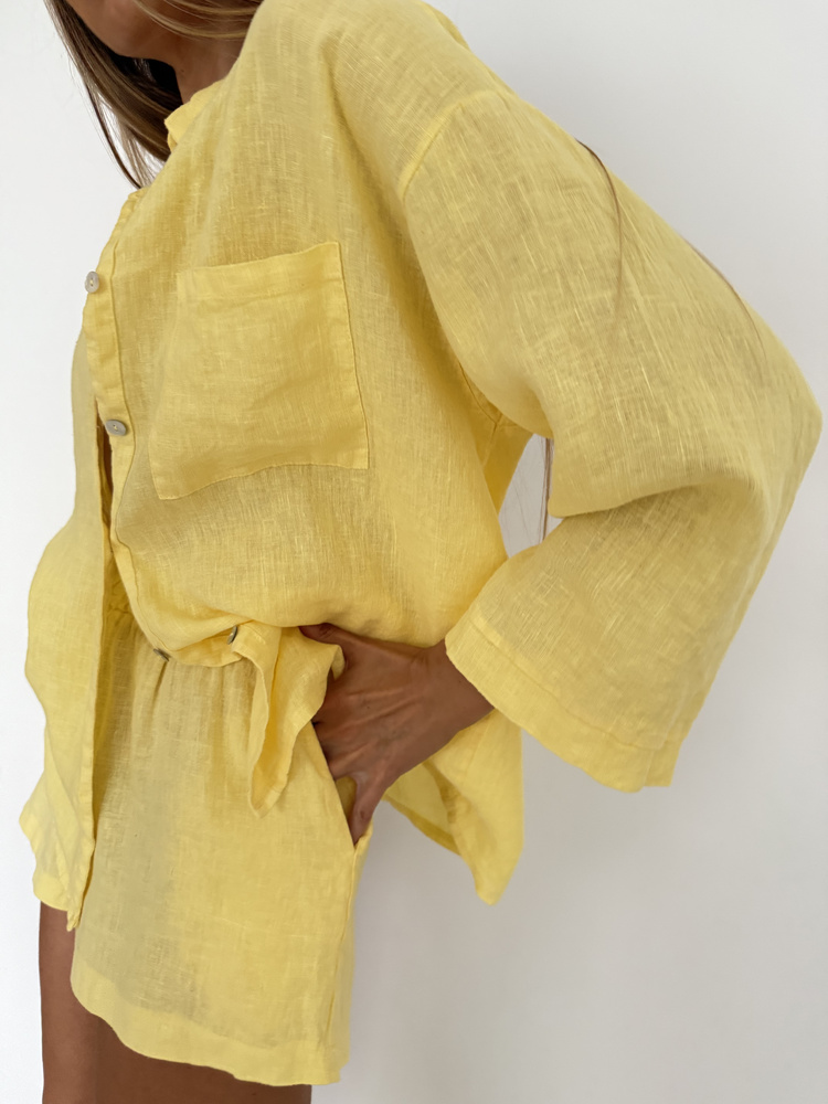 LINEN BOX LEMON SHIRT