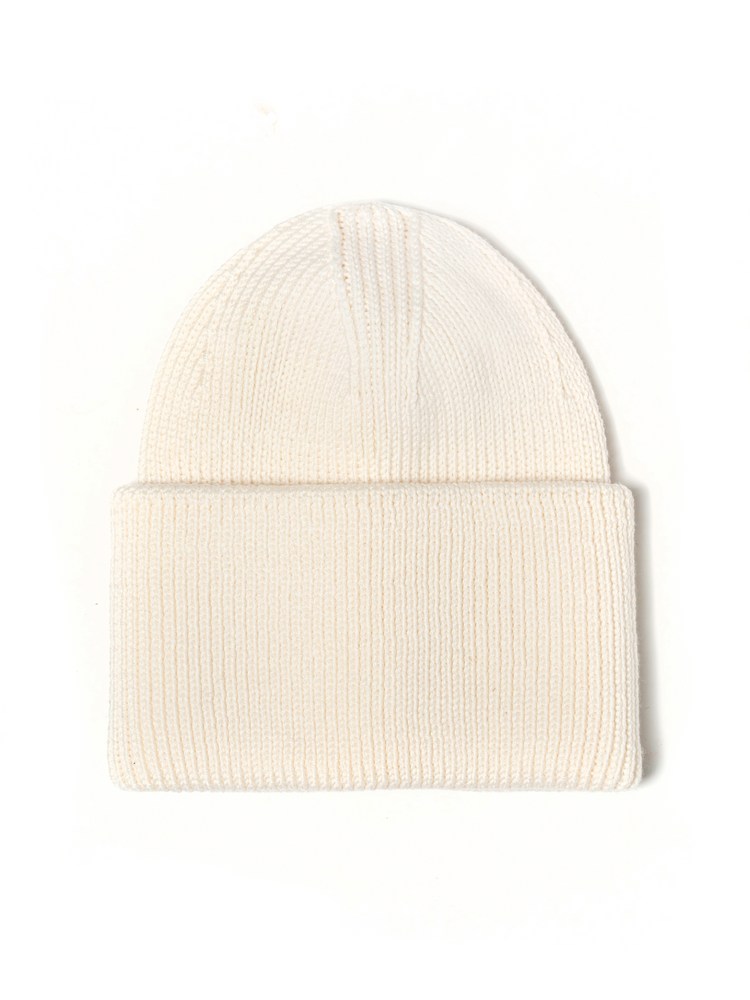 MERINO WOOL CREAM BEANIE 