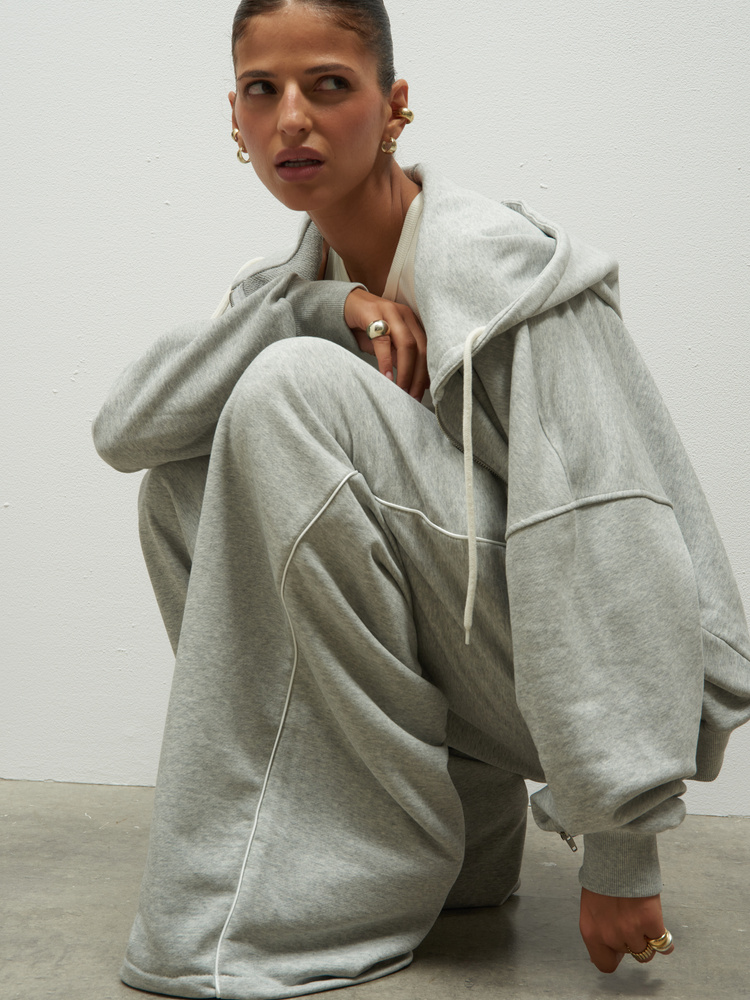 HUNTER GREY WIDE JOGGERS