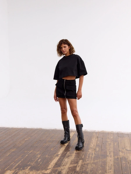 SPÓDNICA MINI CARGO BLACK