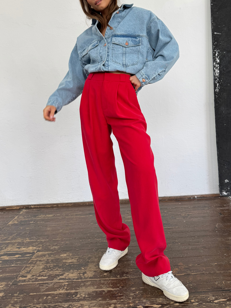 EDIE RED TALL PANTS