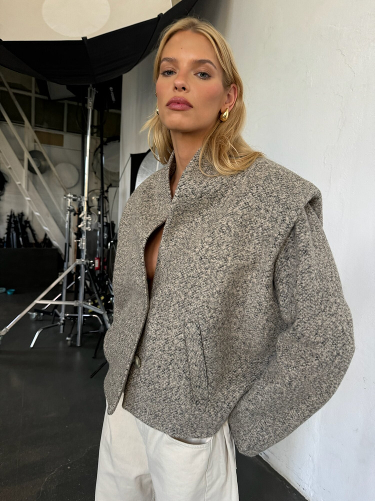 KURTKA MURPHY WOOL BEIGE