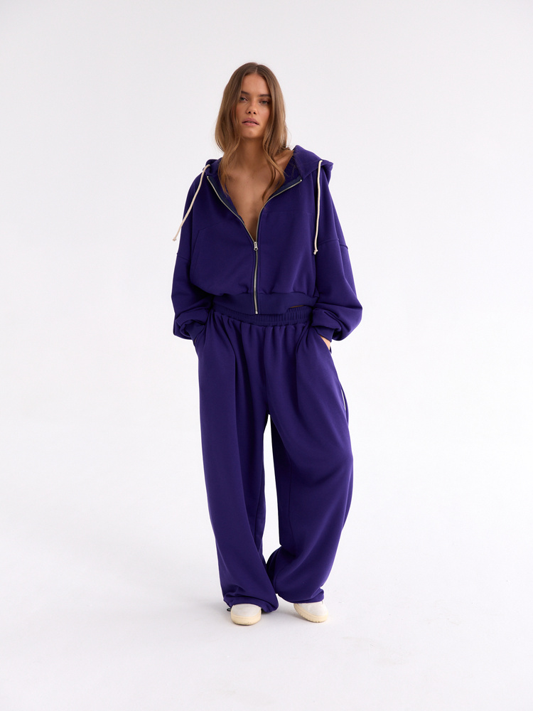 ZIP-UP HOODIE HUNTER GRAPE