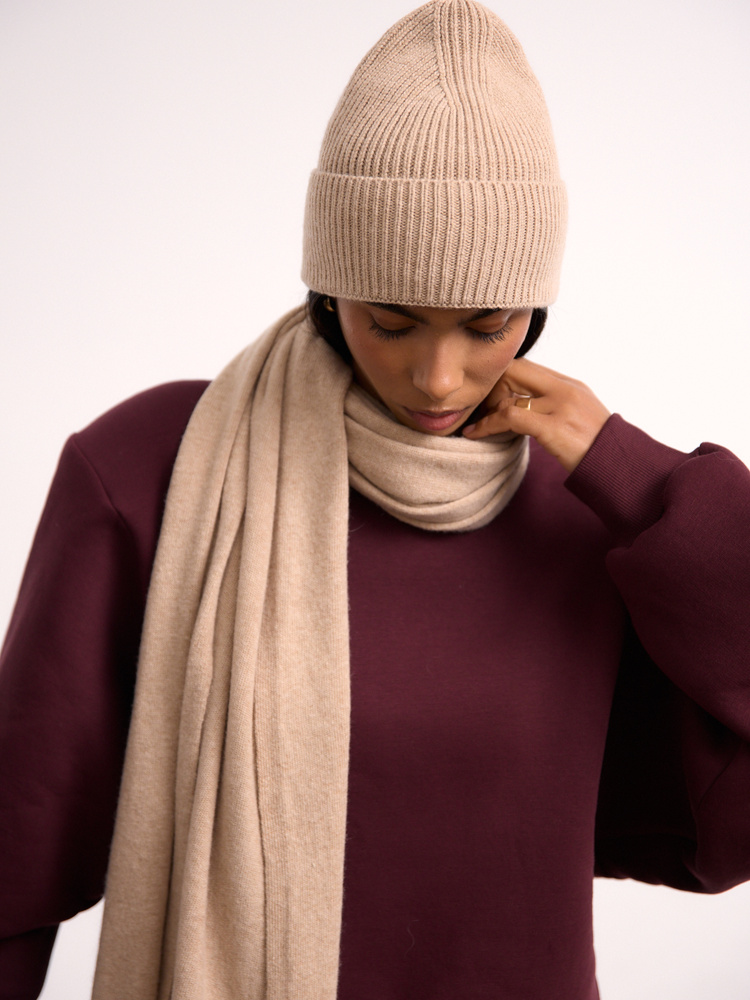 CASHMERE SAND SCARF
