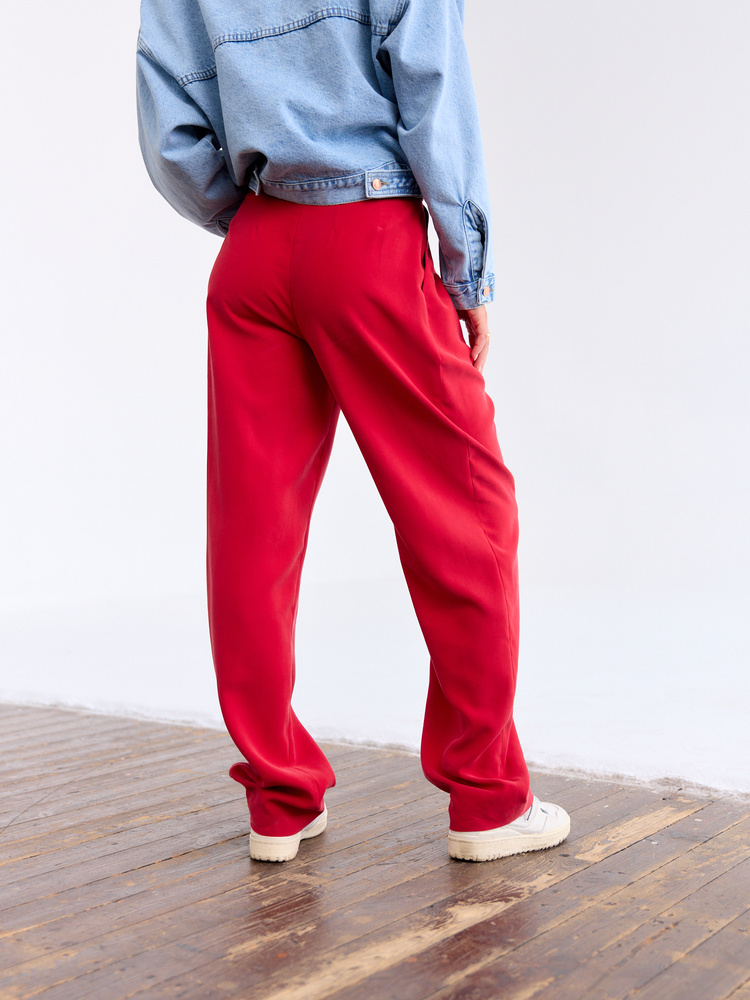 SPODNIE EDIE RED TALL