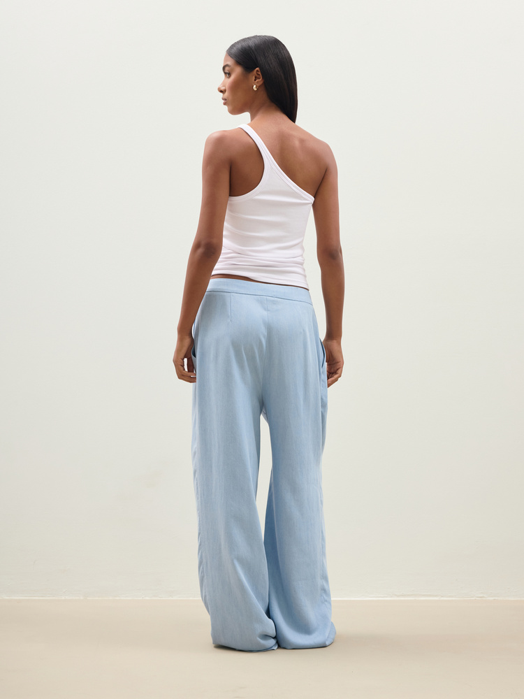 TOP ASYMETRIC RIB WHITE