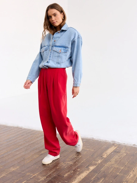 EDIE RED REGULAR PANTS