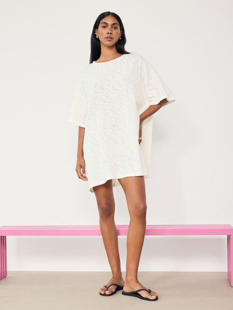 BOYFRIEND LOOP CREAM T-SHIRT