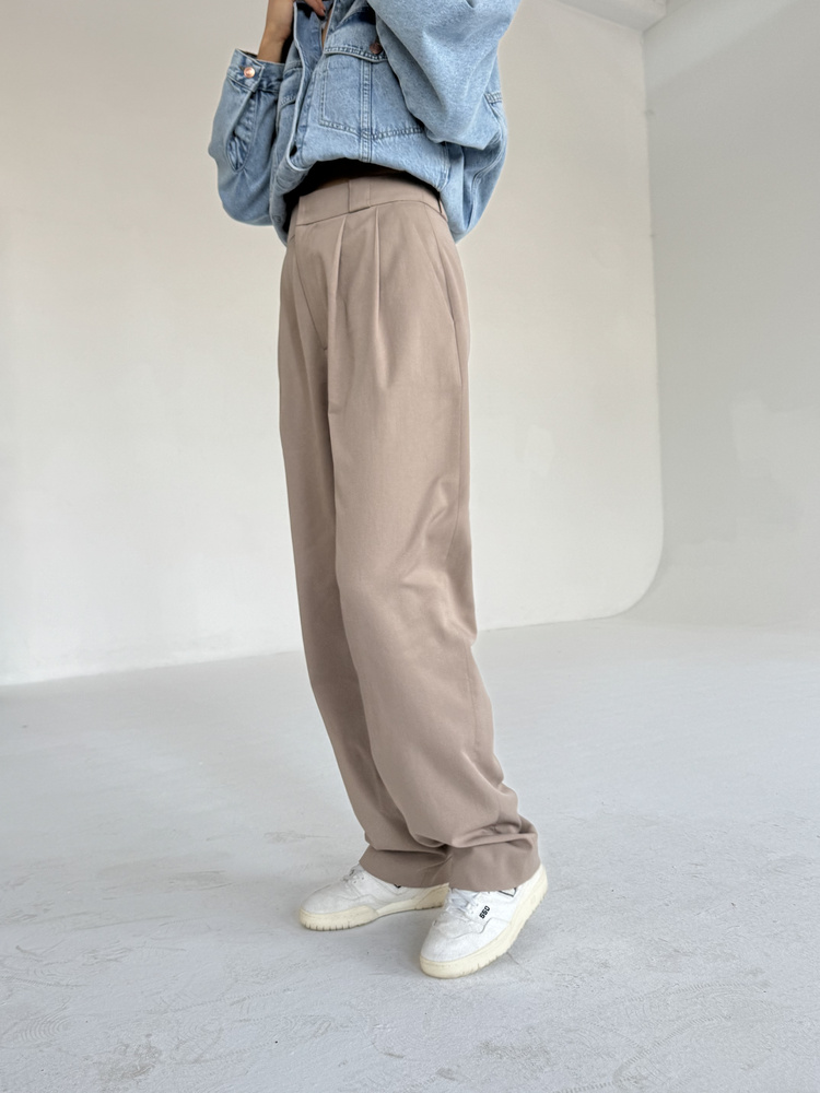 SPODNIE EDIE BEIGE TALL