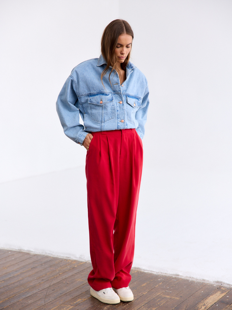 EDIE RED TALL PANTS