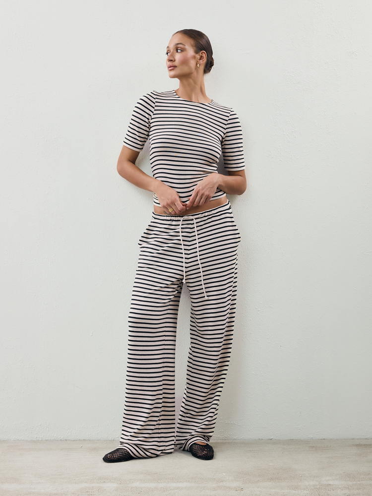 TERRY STRIPES PANTS