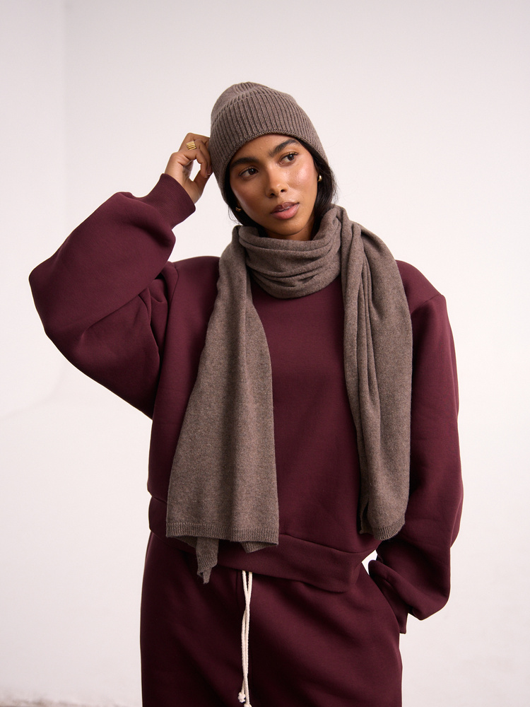 CASHMERE BROWN SCARF 