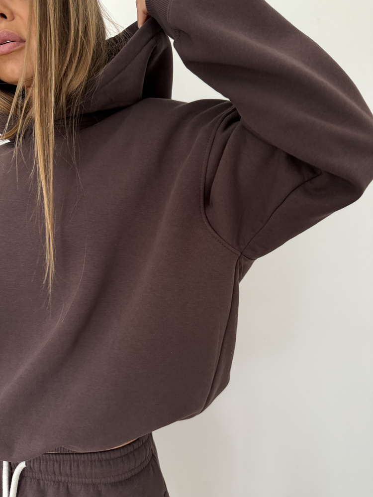 BROWN HOODIE SWEATSHIRT