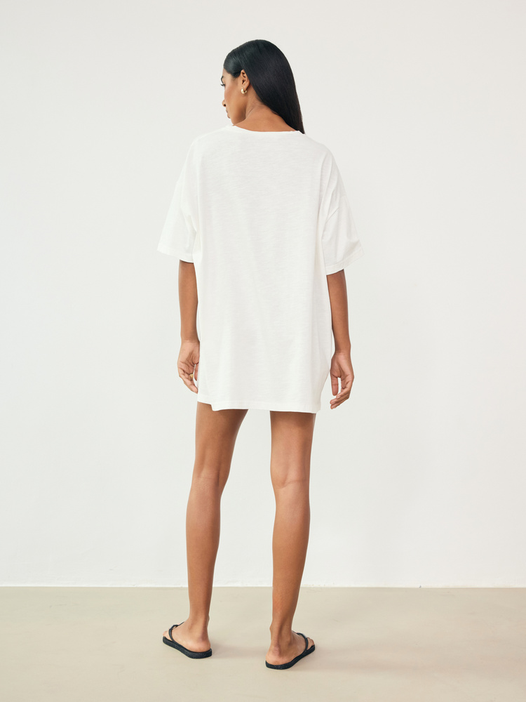 BOYFRIEND CREAM T-SHIRT