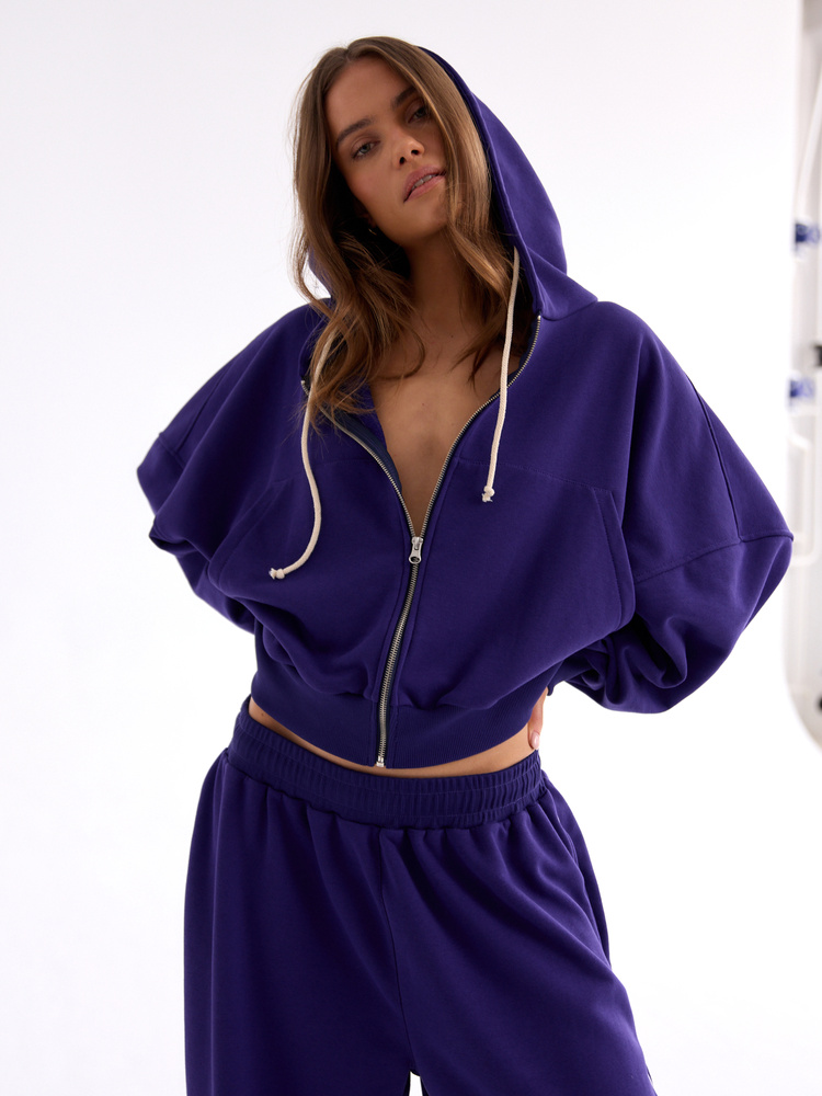 ZIP-UP HOODIE HUNTER GRAPE