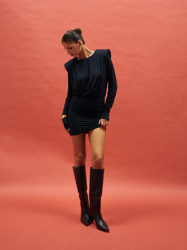 KAIA BLACK MINI DRESS
