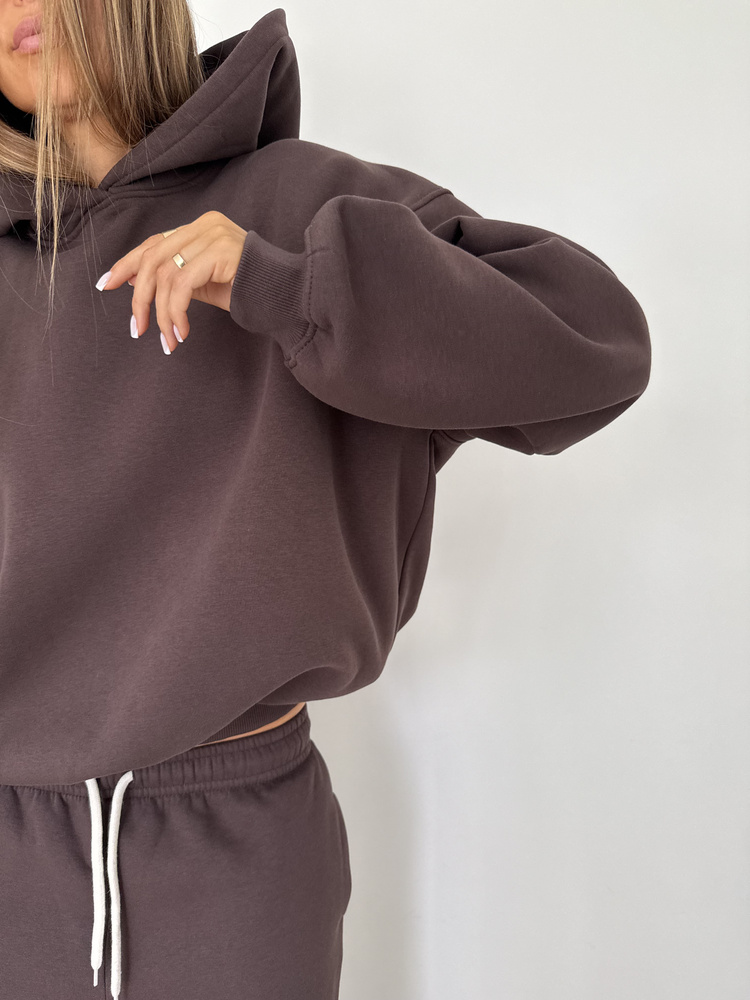 BROWN HOODIE SWEATSHIRT