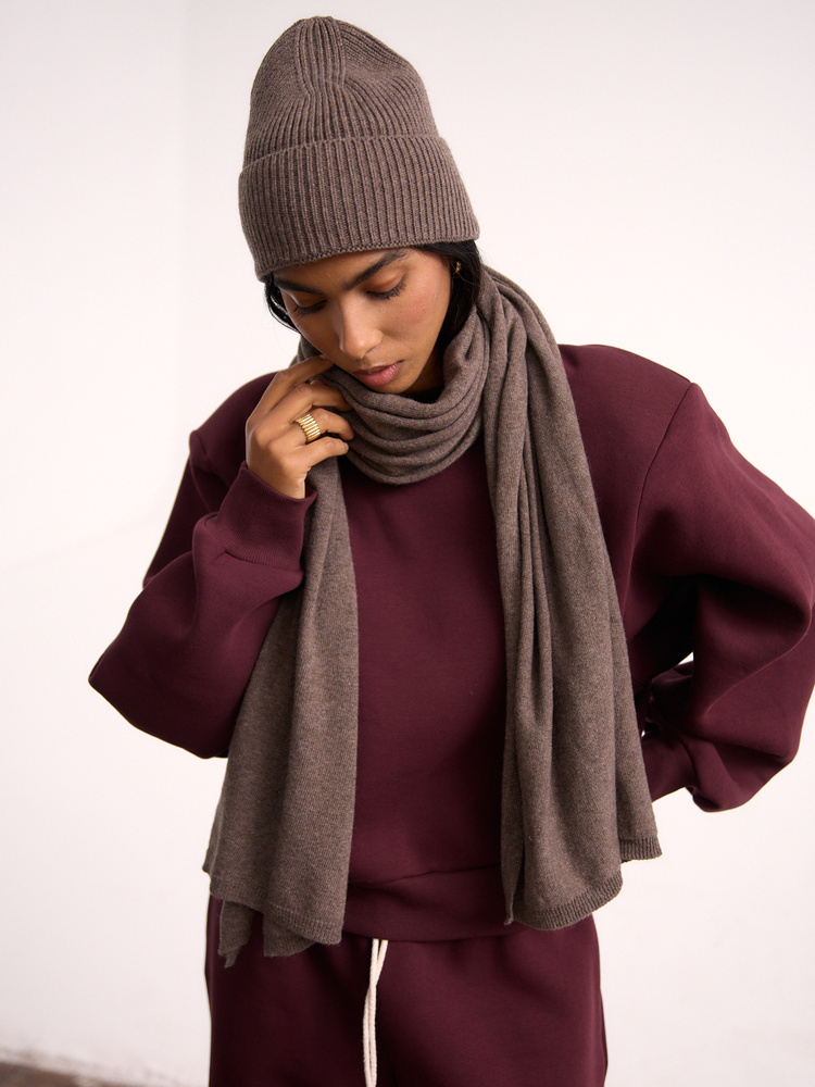 CASHMERE BROWN SCARF 