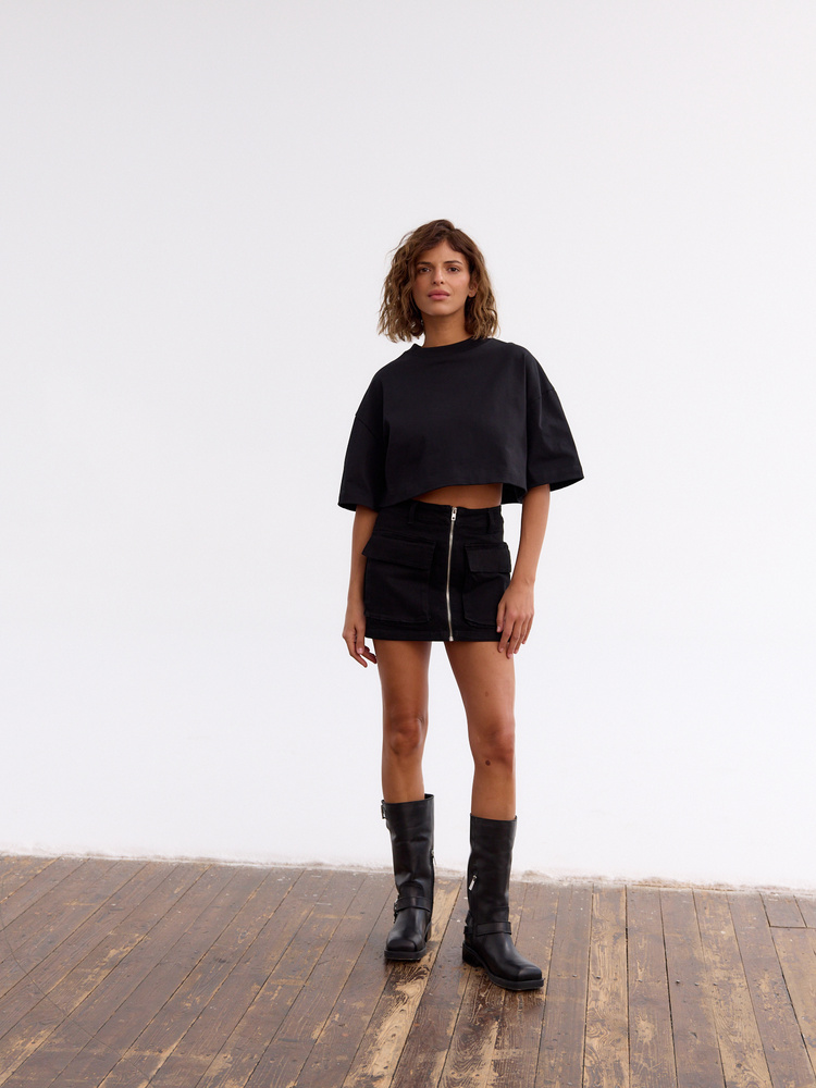 SPÓDNICA MINI CARGO BLACK