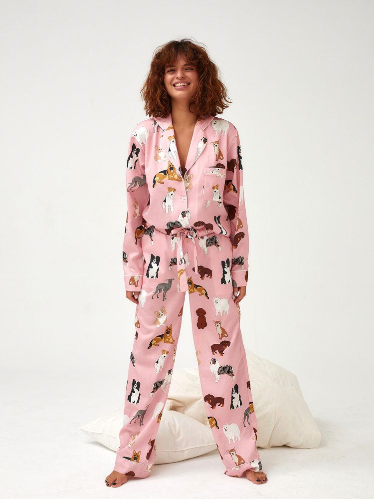 PUPPY LOVER PAJAMAS SHIRT